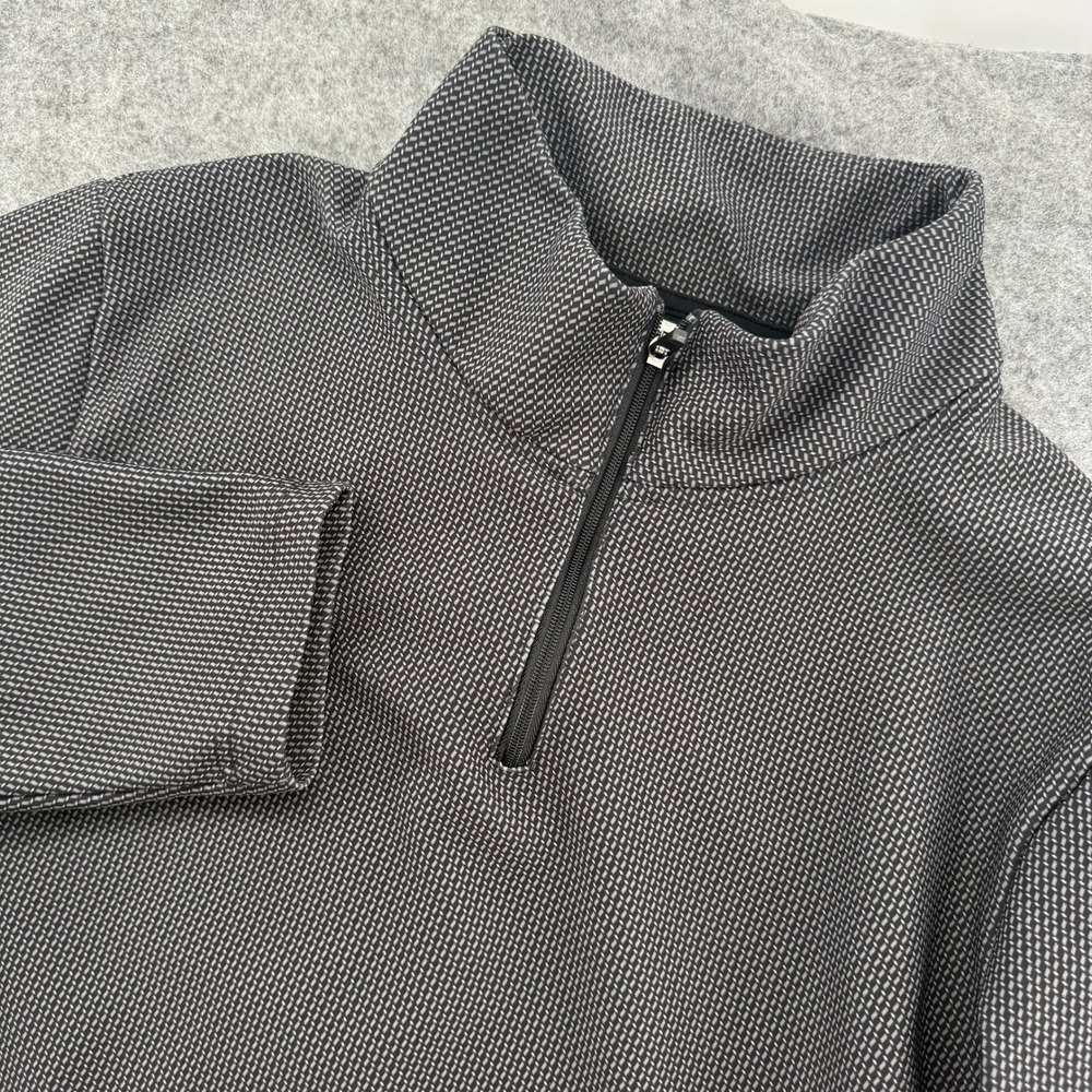 Con.Struct Quarter Zip Pullover Womens XXL Gray Geometric Fleece Lined‎ Sweater